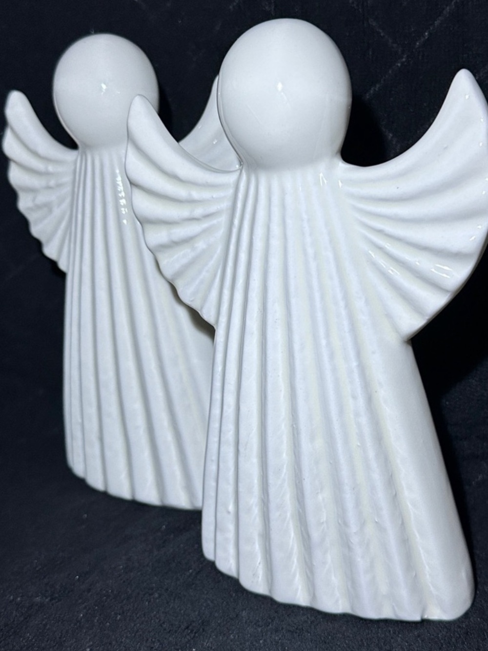 Angel 8” Ceramic Figures~Set of 2~NEW!